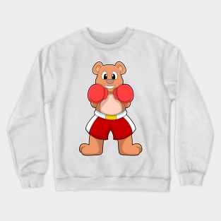 Bear as Boxer with Boxing gloves Crewneck Sweatshirt